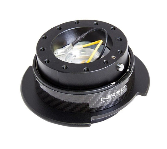 NRG Steering Quick Release Kit 2.5 Black w/ Carbon - Fenix Motorsports - Steering and Components,Steering Wheels and Components,Steering Wheel Quick Disconnects