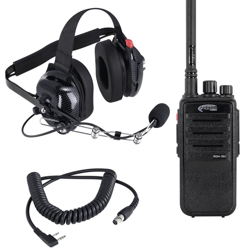 Radio Kit Crew Chief / Spotter 5watt UHF - Fenix Motorsports - Mobile Electronics,Race Radios and Components,Radios