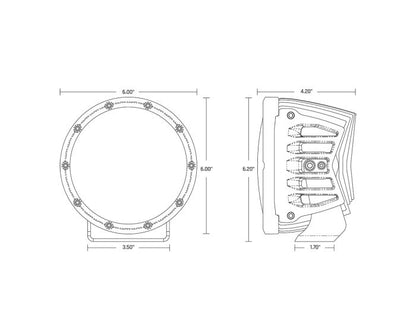 Rigid 360 Series 6" Laser Precision Spot LED – Single (P/N 36211 - Fenix Motorsports - 