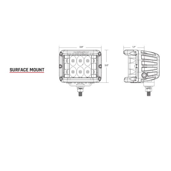 Rigid Ind. D Series Pro Black Housing (Pair) - Fenix Motorsports - Light Pod