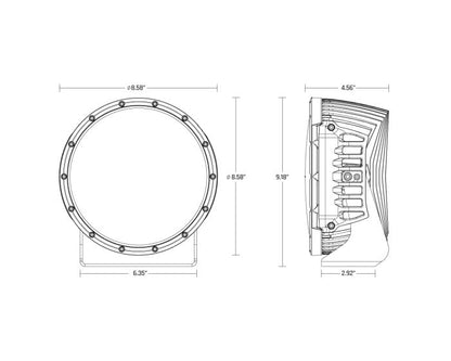 Rigid Industries 360 Pro 9 Inch LED Drive Optic with RGBW Backlight (P/N 36421) - Fenix Motorsports - Light Pod