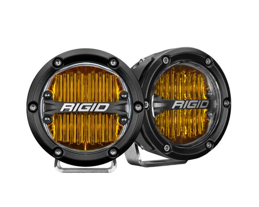 Rigid Industries 360 Series Pro SAE Amber Fog Light - Pair (P/N 36121) - Fenix Motorsports - 