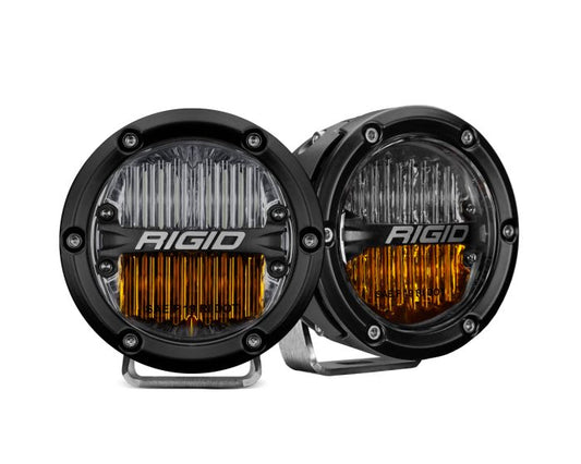 Rigid Industries 360 Series Pro SAE Yellow/White LED Fog Light Pair (P/N 36122) - Fenix Motorsports - 