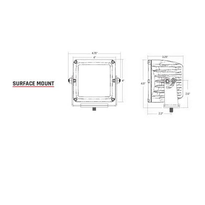 Rigid Industries D - XL Pro Spot LED Pods – Surface Mount (Part 322213) - Fenix Motorsports - Light Pod