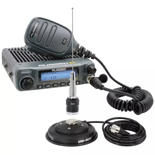 Rugged Radios GMRS Mobile Radio Kit Rambler G4 w/Antenna - Fenix Motorsports - Mobile Electronics,Race Radios and Components,Radios