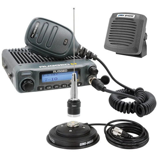Rugged Radios GMRS Mobile Radio Kit Rambler G4 w/Ext Speaker - Fenix Motorsports - Mobile Electronics,Race Radios and Components,Radios