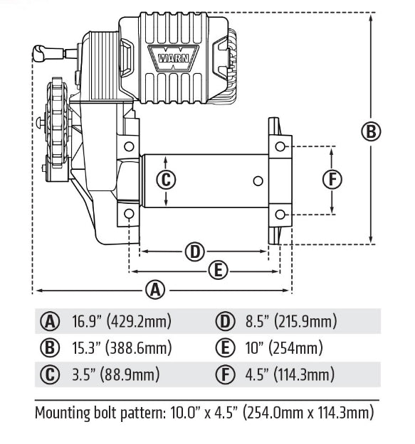 WARN M8274 (S) 10,000lb Winch with Steel or Synthetic Rope - 106170 - 106175 - Fenix Motorsports - Winch