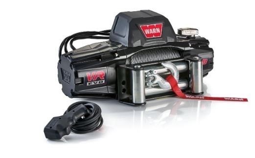 WARN VR EVO 8-S Winch with synthetic rope and wired remote, ideal for off-road recovery and 4x4 vehicles — available at Fenix Motorsports.